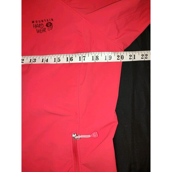 Mountain Hardware Jacket Womens Lg Coral Peach Hiking Zip Pockets Packable Gorp* - Picture 6 of 11